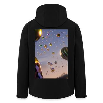 Bulle de savon colorée - Veste softshell homme en polyester recyclé Stanley/Stella - noir - Dos - AI Model Male 185 light (185cm)