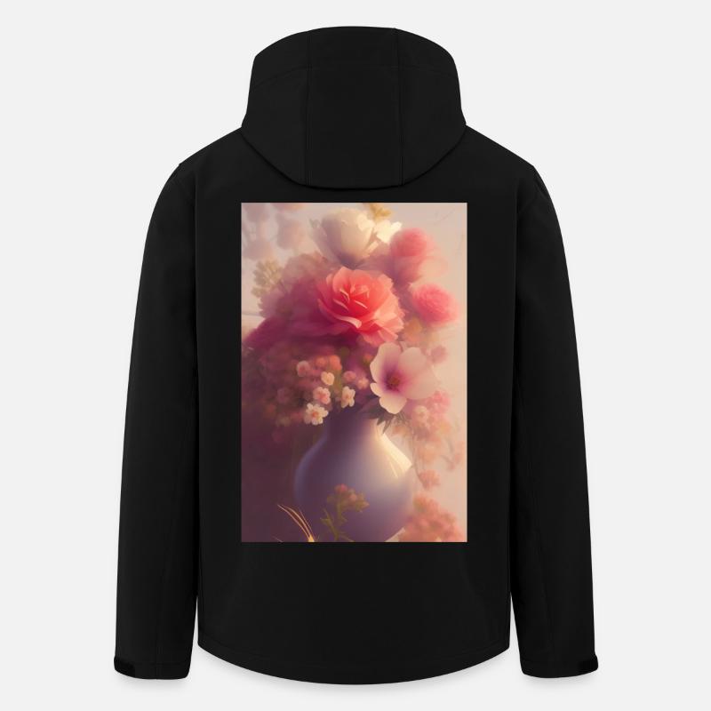 Blumen Kunst - Recycelte Männer Softshell-Jacke von Stanley/Stella - Schwarz