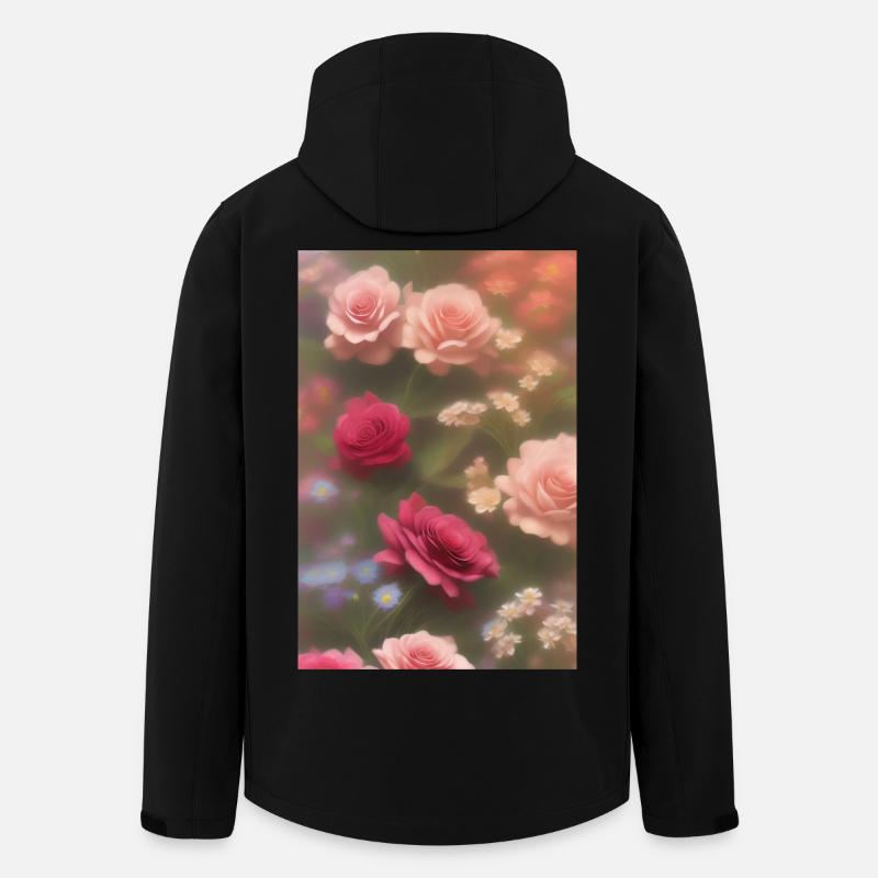 Blumen Kunst - Recycelte Männer Softshell-Jacke von Stanley/Stella - Schwarz