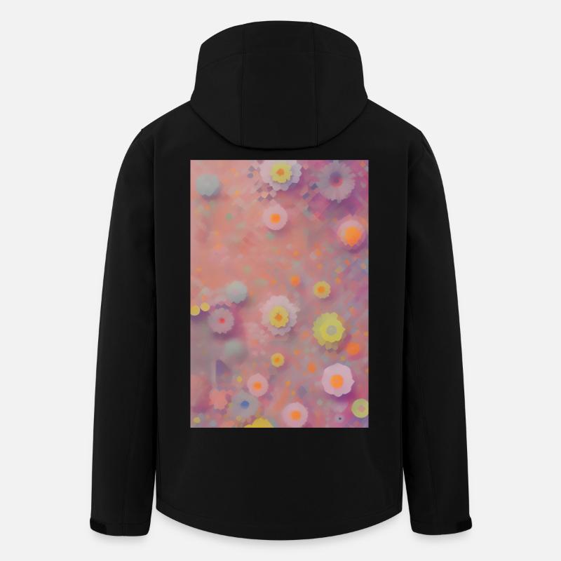 Blumen Kunst - Recycelte Männer Softshell-Jacke von Stanley/Stella - Schwarz