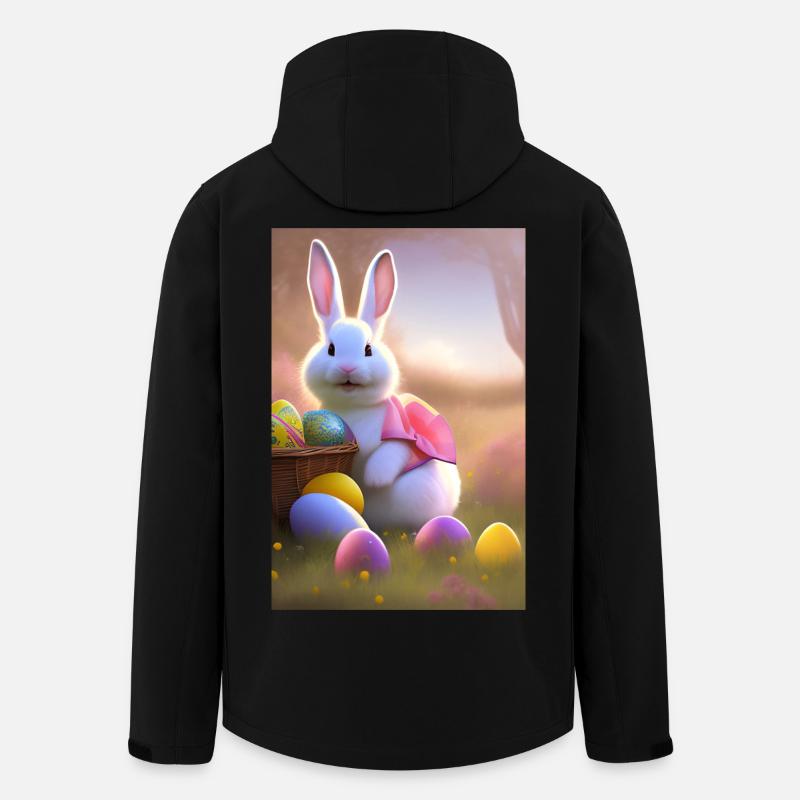 Osterhase mit Oster Eier - Recycelte Männer Softshell-Jacke von Stanley/Stella - Schwarz