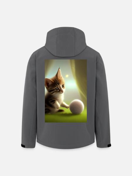 Bébé chat - Veste softshell homme en polyester recyclé Stanley/Stella - noir