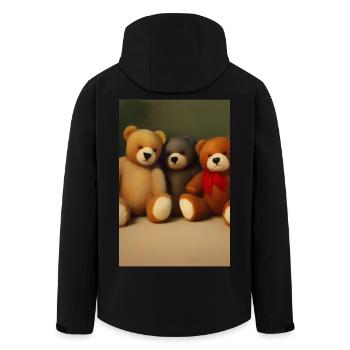 Teddybär - Recycelte Männer Softshell-Jacke von Stanley/Stella - Schwarz - Hinten - AI Model Male 185 light (185cm)