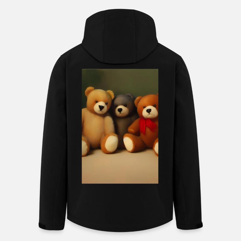 Teddy bear - Men’s Recycled Softshell Jacket by Stanley/Stella - black