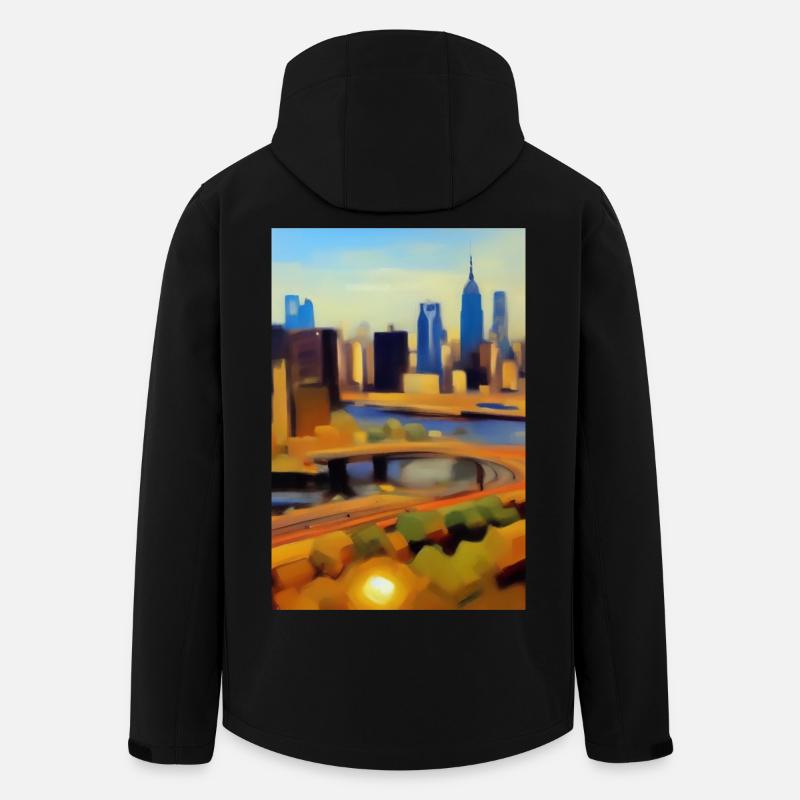 New York City Skyline - Recycelte Männer Softshell-Jacke von Stanley/Stella - Schwarz