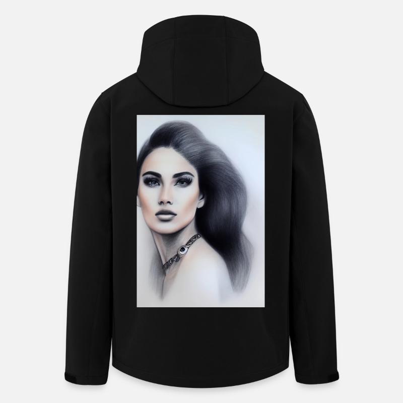 Femme avec des bijoux - Veste softshell homme en polyester recyclé Stanley/Stella - noir