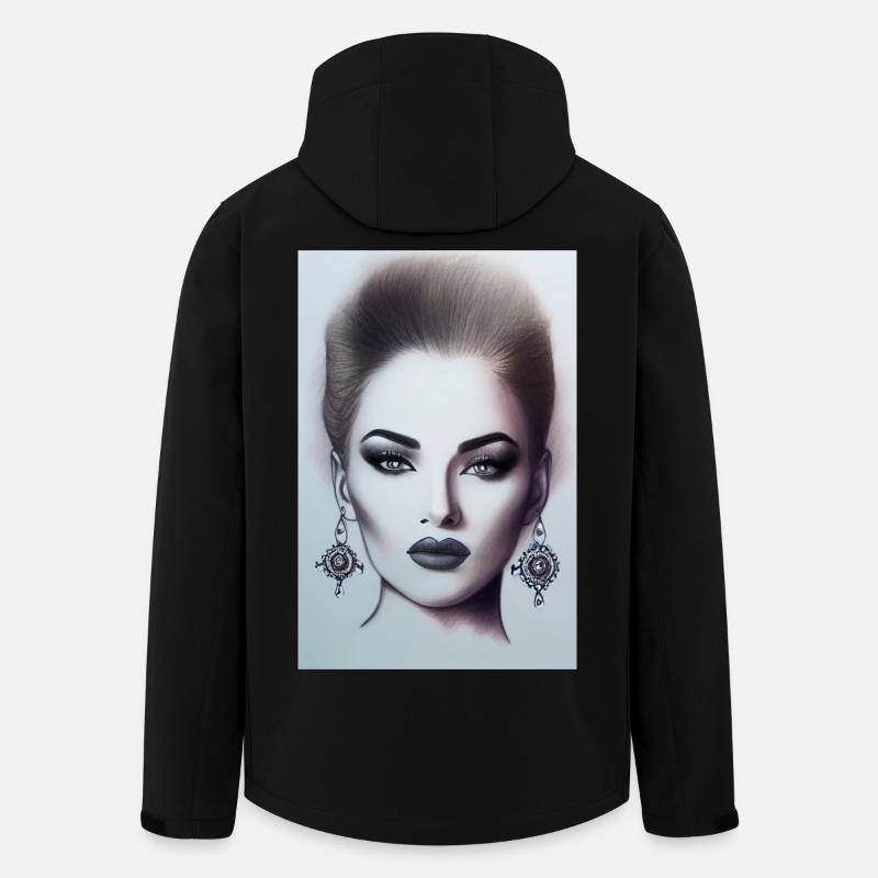 Frau mit Schmuck - Recycelte Männer Softshell-Jacke von Stanley/Stella - Schwarz
