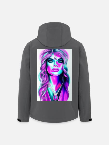 Frau mit Schmuck - Recycelte Männer Softshell-Jacke von Stanley/Stella - Schwarz