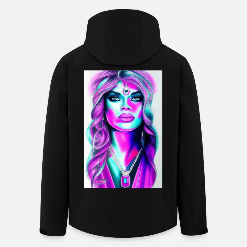 Femme avec des bijoux - Veste softshell homme en polyester recyclé Stanley/Stella - noir