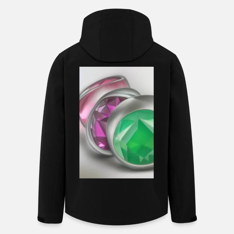 Pierres précieuses - Veste softshell homme en polyester recyclé Stanley/Stella - noir