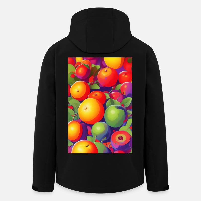 Früchte - Recycelte Männer Softshell-Jacke von Stanley/Stella - Schwarz