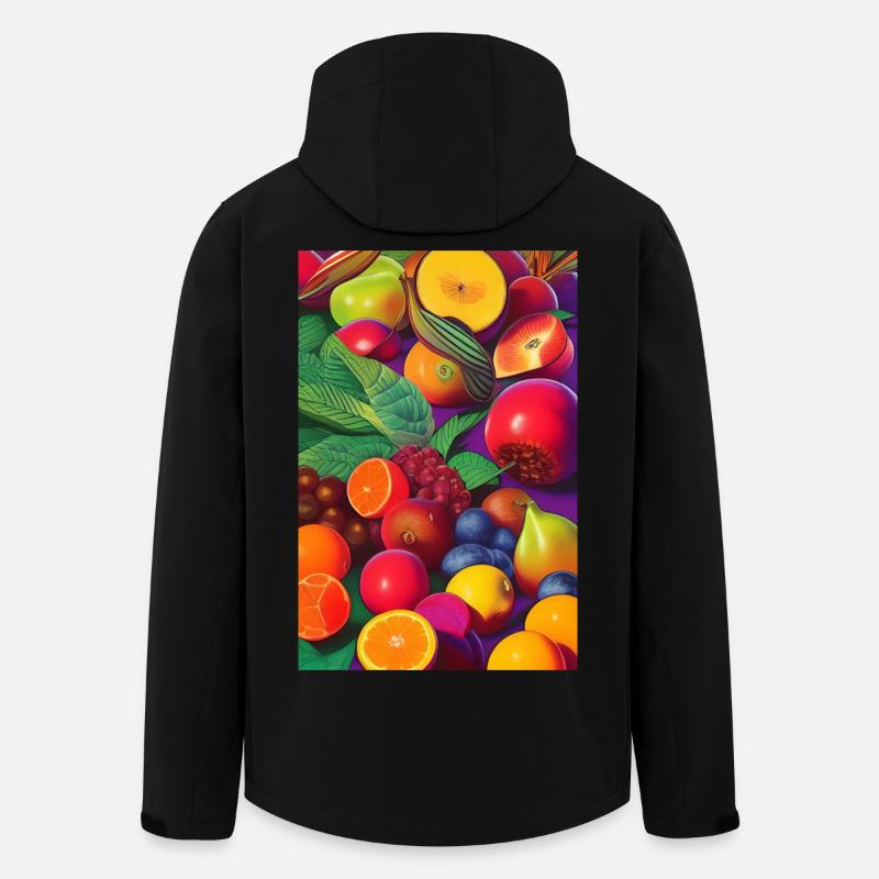 Früchte - Recycelte Männer Softshell-Jacke von Stanley/Stella - Schwarz