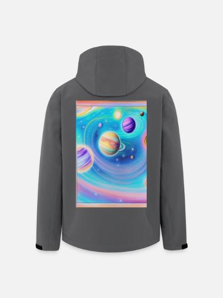 Space and planets - Men’s Recycled Softshell Jacket by Stanley/Stella - black