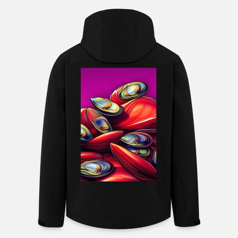 Moules - Veste softshell homme en polyester recyclé Stanley/Stella - noir