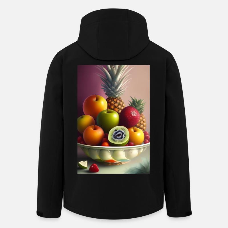 Früchte - Recycelte Männer Softshell-Jacke von Stanley/Stella - Schwarz