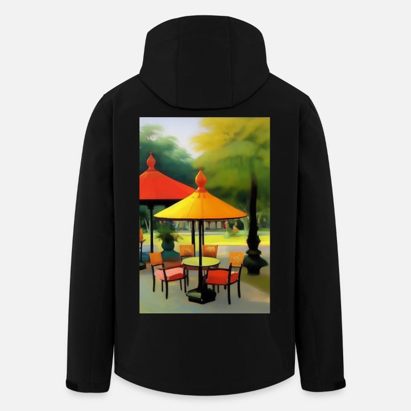 Outdoor Asian Cafe - Men’s Recycled Softshell Jacket by Stanley/Stella - black