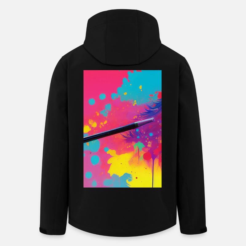 Abstrakte Kunst - Recycelte Männer Softshell-Jacke von Stanley/Stella - Schwarz
