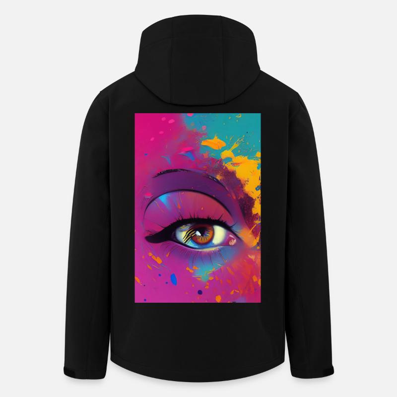 Art abstrait - Veste softshell homme en polyester recyclé Stanley/Stella - noir