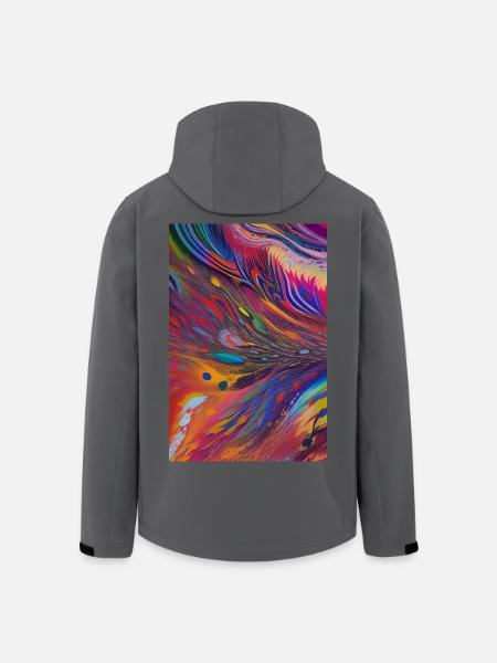 Abstract art - Men’s Recycled Softshell Jacket by Stanley/Stella - black