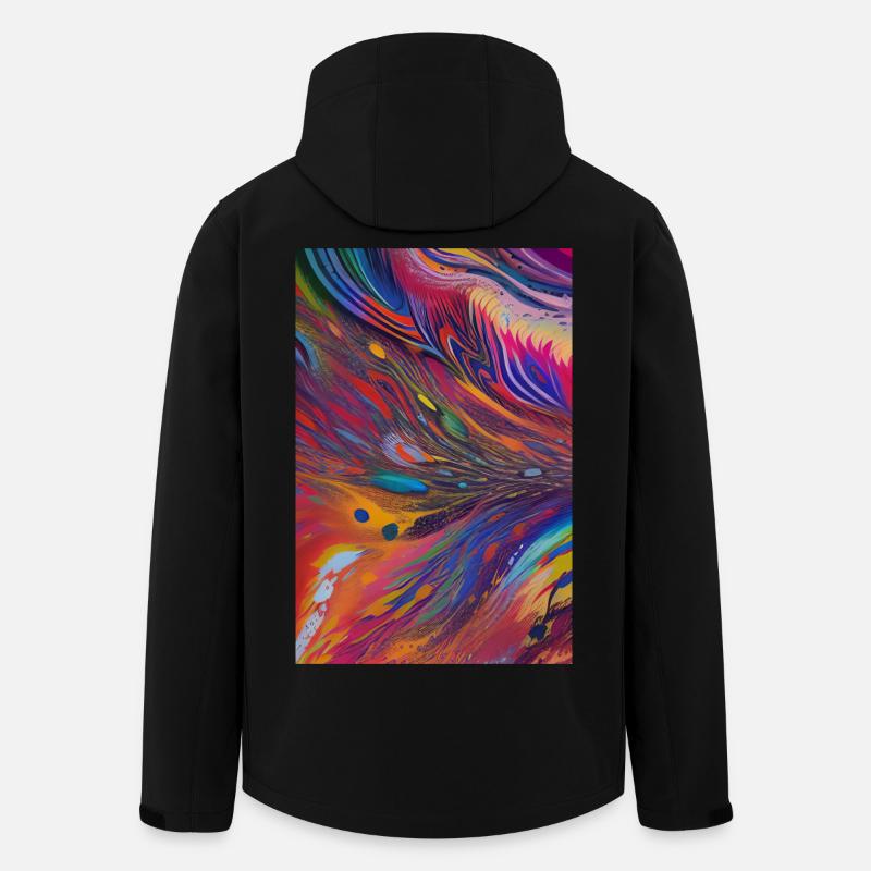 Art abstrait - Veste softshell homme en polyester recyclé Stanley/Stella - noir