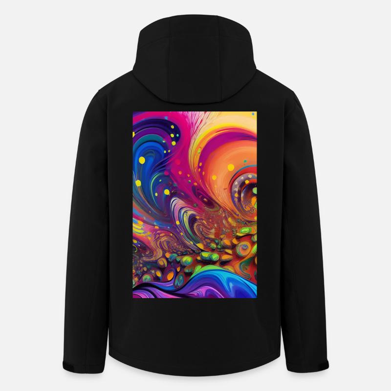 Abstract art - Men’s Recycled Softshell Jacket by Stanley/Stella - black