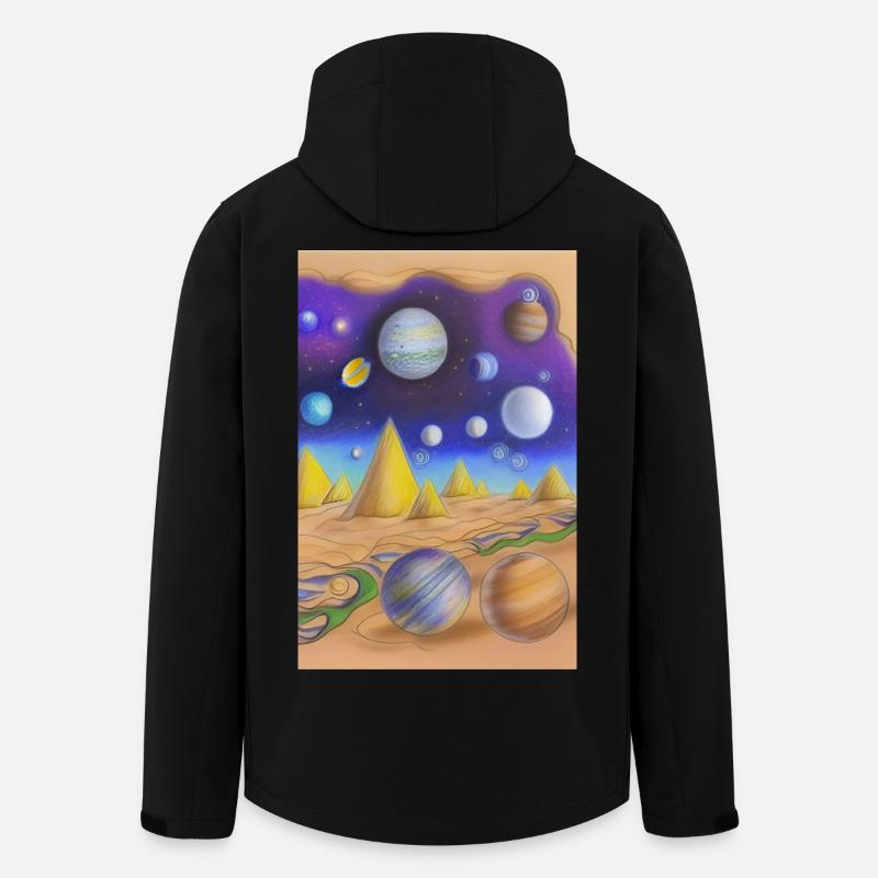 Weltall und Planeten - Recycelte Männer Softshell-Jacke von Stanley/Stella - Schwarz