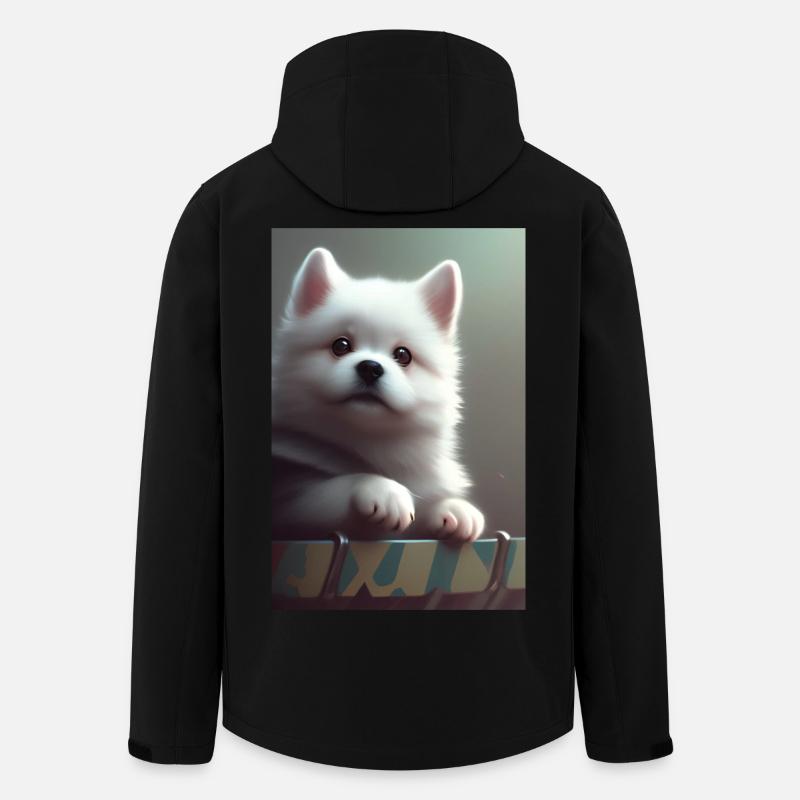 Hund - Recycelte Männer Softshell-Jacke von Stanley/Stella - Schwarz