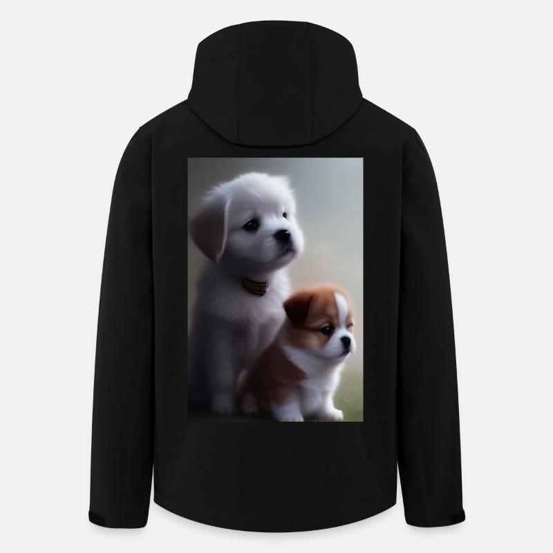 Bébé chien - Veste softshell homme en polyester recyclé Stanley/Stella - noir