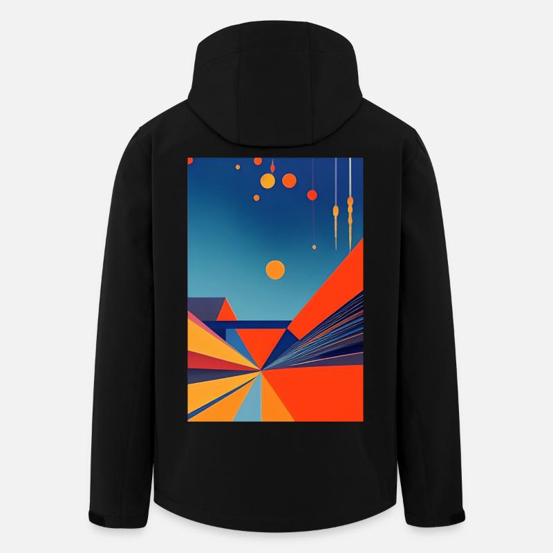 Abstract art - Men’s Recycled Softshell Jacket by Stanley/Stella - black