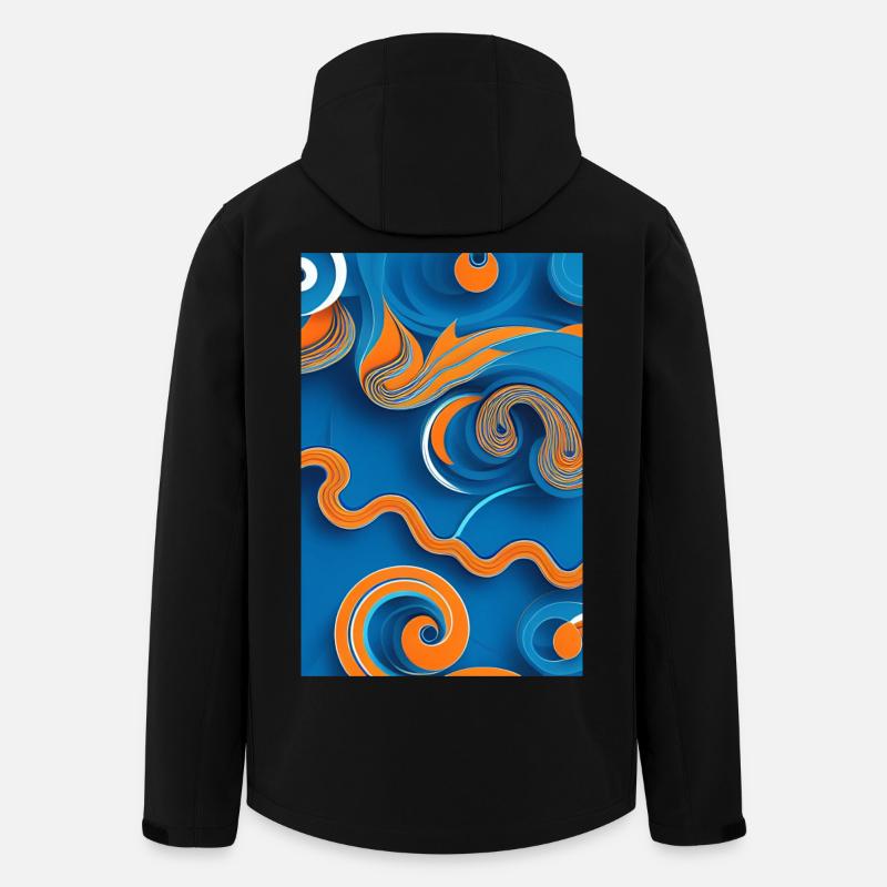 Abstract art - Men’s Recycled Softshell Jacket by Stanley/Stella - black