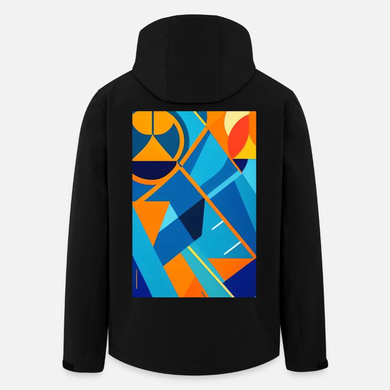 Art abstrait - Veste softshell homme en polyester recyclé Stanley/Stella - noir