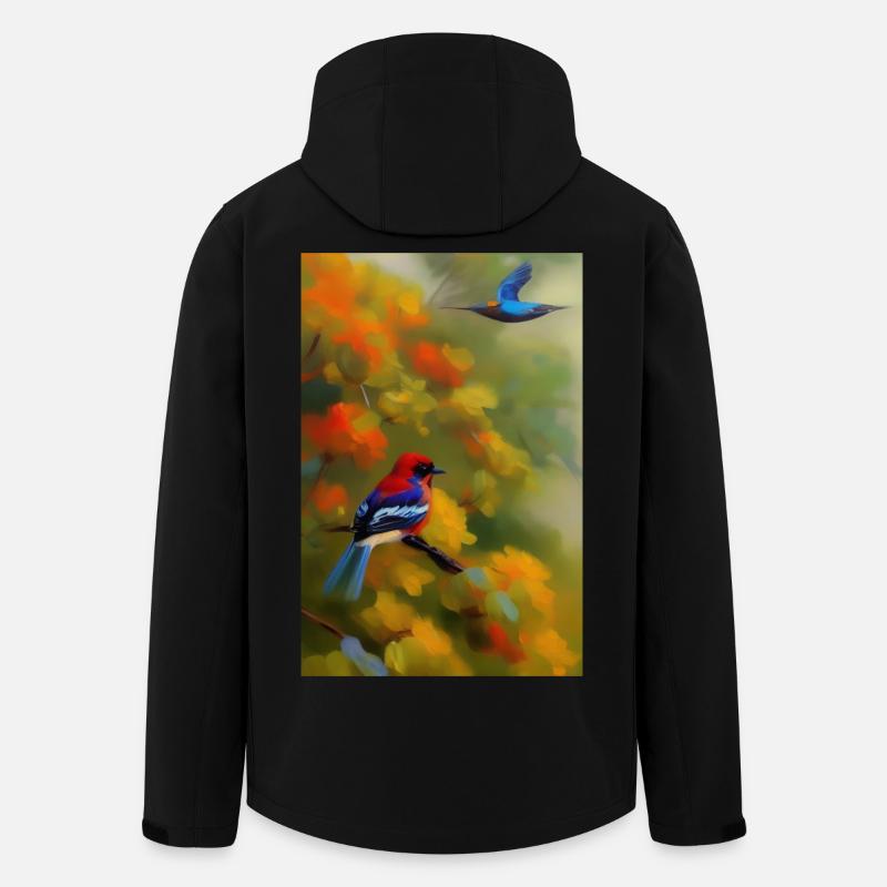 Oiseau sur branche - Veste softshell homme en polyester recyclé Discoverer Stanley/Stella - noir