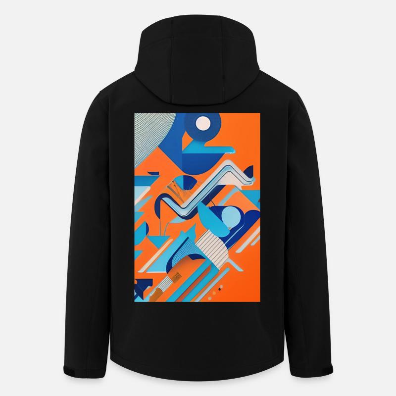 Abstract art - Men’s Recycled Softshell Jacket by Stanley/Stella - black