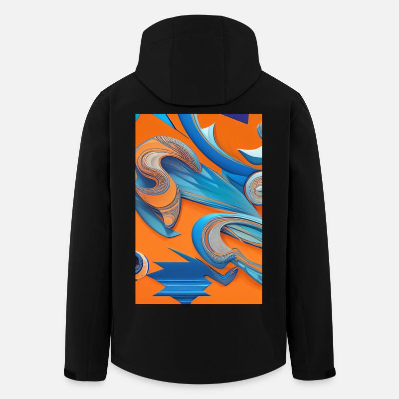 Art abstrait - Veste softshell homme en polyester recyclé Stanley/Stella - noir