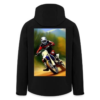 Équitation en motocross - Veste softshell homme en polyester recyclé Stanley/Stella - noir - Dos - AI Model Male 185 light (185cm)