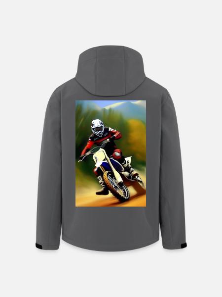 Motocross Riding - Men’s Recycled Softshell Jacket by Stanley/Stella - black