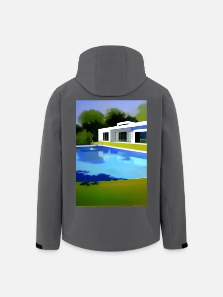 White villa with pool - Men’s Recycled Softshell Jacket by Stanley/Stella - black