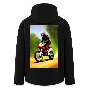 Équitation en motocross - Veste softshell homme en polyester recyclé Stanley/Stella - noir - Dos - AI Model Male 185 light (185cm)