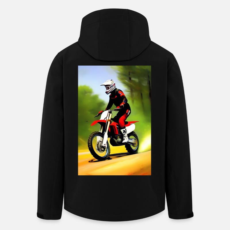 Motocross Riding - Men’s Recycled Softshell Jacket by Stanley/Stella - black