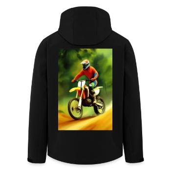 Équitation en motocross - Veste softshell homme en polyester recyclé Stanley/Stella - noir - Dos - AI Model Male 185 light (185cm)