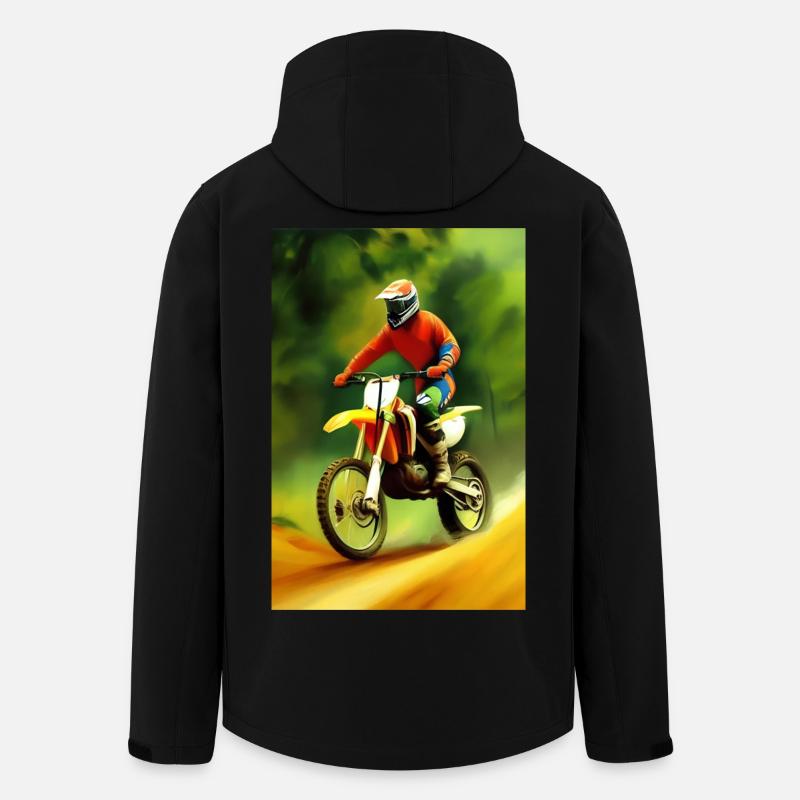 Motocross Riding - Men’s Recycled Softshell Jacket by Stanley/Stella - black