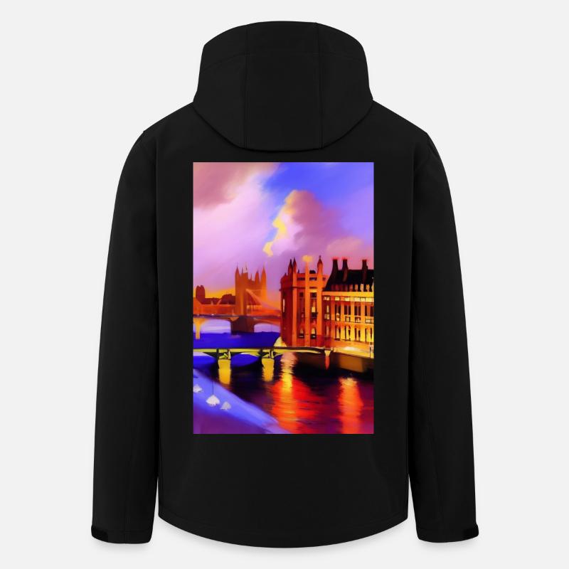 Ponts à Londres - Veste softshell homme en polyester recyclé Stanley/Stella - noir