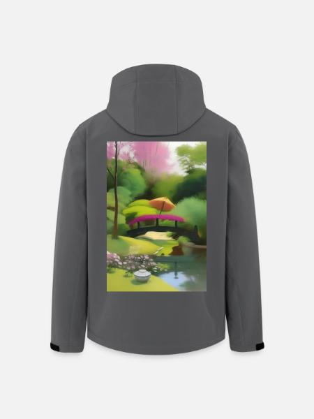 Chinesischer Zen Garten - Recycelte Männer Softshell-Jacke von Stanley/Stella - Schwarz