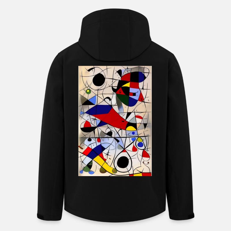 Art abstrait - Veste softshell homme en polyester recyclé Stanley/Stella - noir