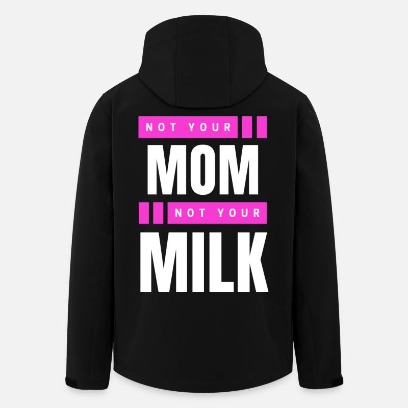 Pas ta mère Pas ton lait - Veste softshell homme en polyester recyclé Stanley/Stella - noir