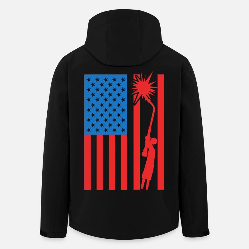 USA Schweißer - Recycelte Männer Softshell-Jacke von Stanley/Stella - Schwarz