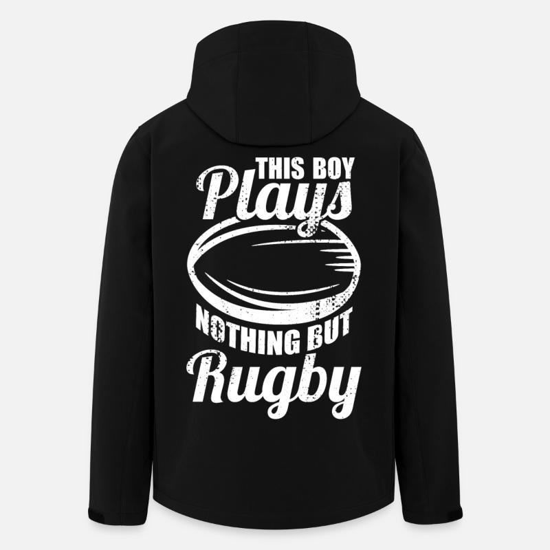 Garçon de rugby - Veste softshell homme en polyester recyclé Stanley/Stella - noir