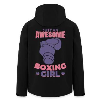 Boxerin - Recycelte Männer Softshell-Jacke von Stanley/Stella - Schwarz - Hinten - AI Model Male 185 light (185cm)