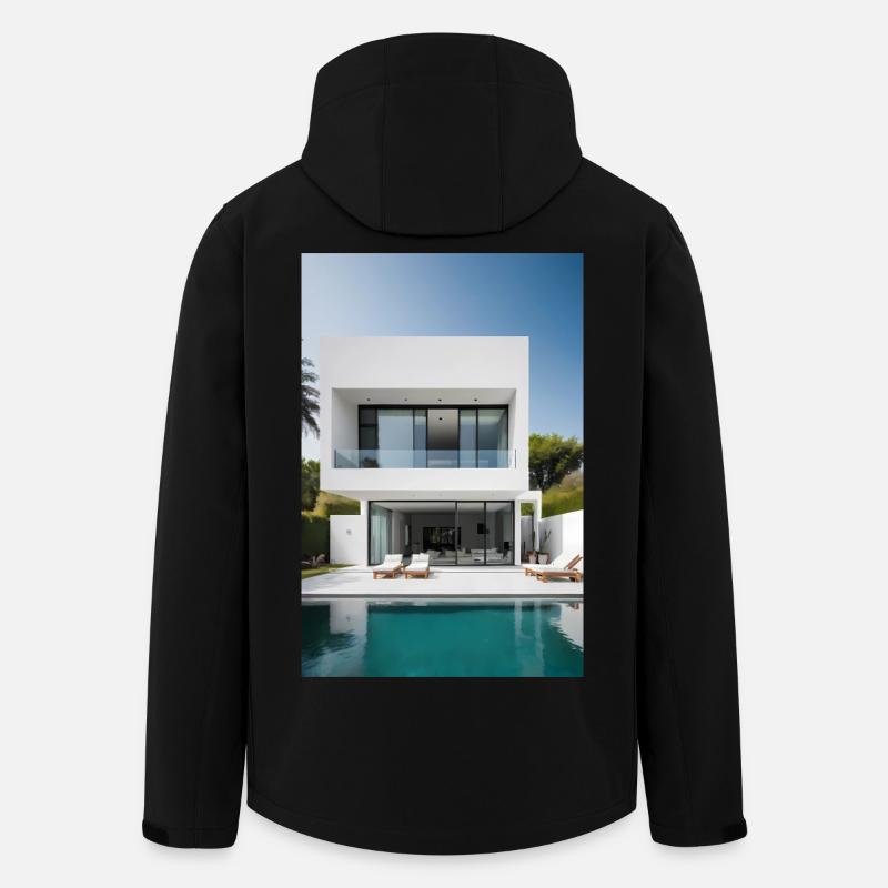 White Villa - Men’s Recycled Softshell Jacket by Stanley/Stella - black
