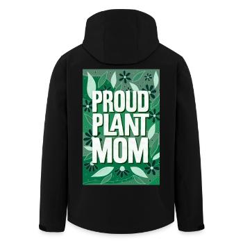 Proud Plant Mom - Recycelte Männer Softshell-Jacke von Stanley/Stella - Schwarz - Hinten - AI Model Male 185 light (185cm)